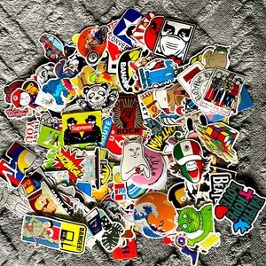 Large lot of random design stickers